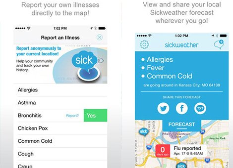 تطبيق Sick Weather .. أول تطبيق لرصد الأمراض