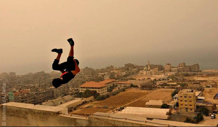 صور من غزة - رياضة القفز