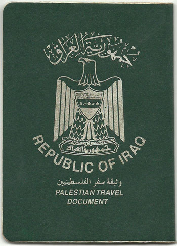 وثيقة سفر عراقية للفلسطينين